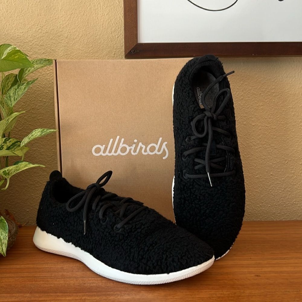 Allbirds Shoes Wool Runner‎ Fluff Natural Black M10
